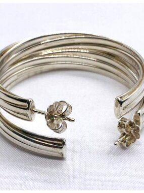 SOLD!!Tiffany & Co Melody Hoops Earrings 1.5" Sterling Silver 925 Paloma Picasso